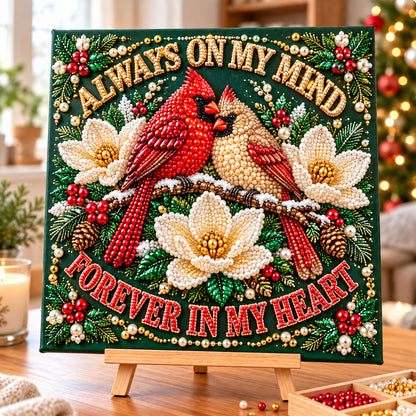 Cardinal Bird Snowflakes DIY Diamond Pearl Art Kit GFTONPT2256