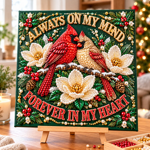 Cardinal Bird Snowflakes DIY Diamond Pearl Art Kit GFTONPT2256