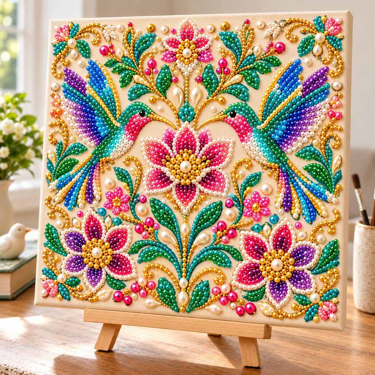 Hummingbird Floral DIY Diamond Pearl Art Kit GFTONPT2290