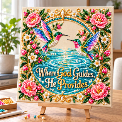 Hummingbird Love DIY Diamond Pearl Art Kit GFTONPT2294