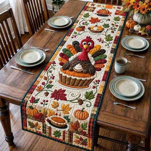 Thanksgiving Turkey Quilted Table Runner GFTONPT235