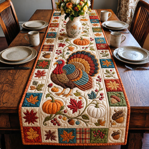 Turkey Feast Quilted Table Runner GFTONPT238