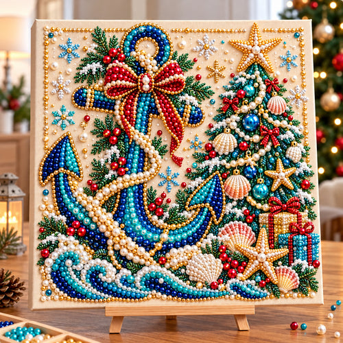 Coastal Christmas DIY Diamond Pearl Art Kit GFTONPT2397