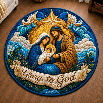 Nativity Glory Quilted Round Mat GFTONPT249