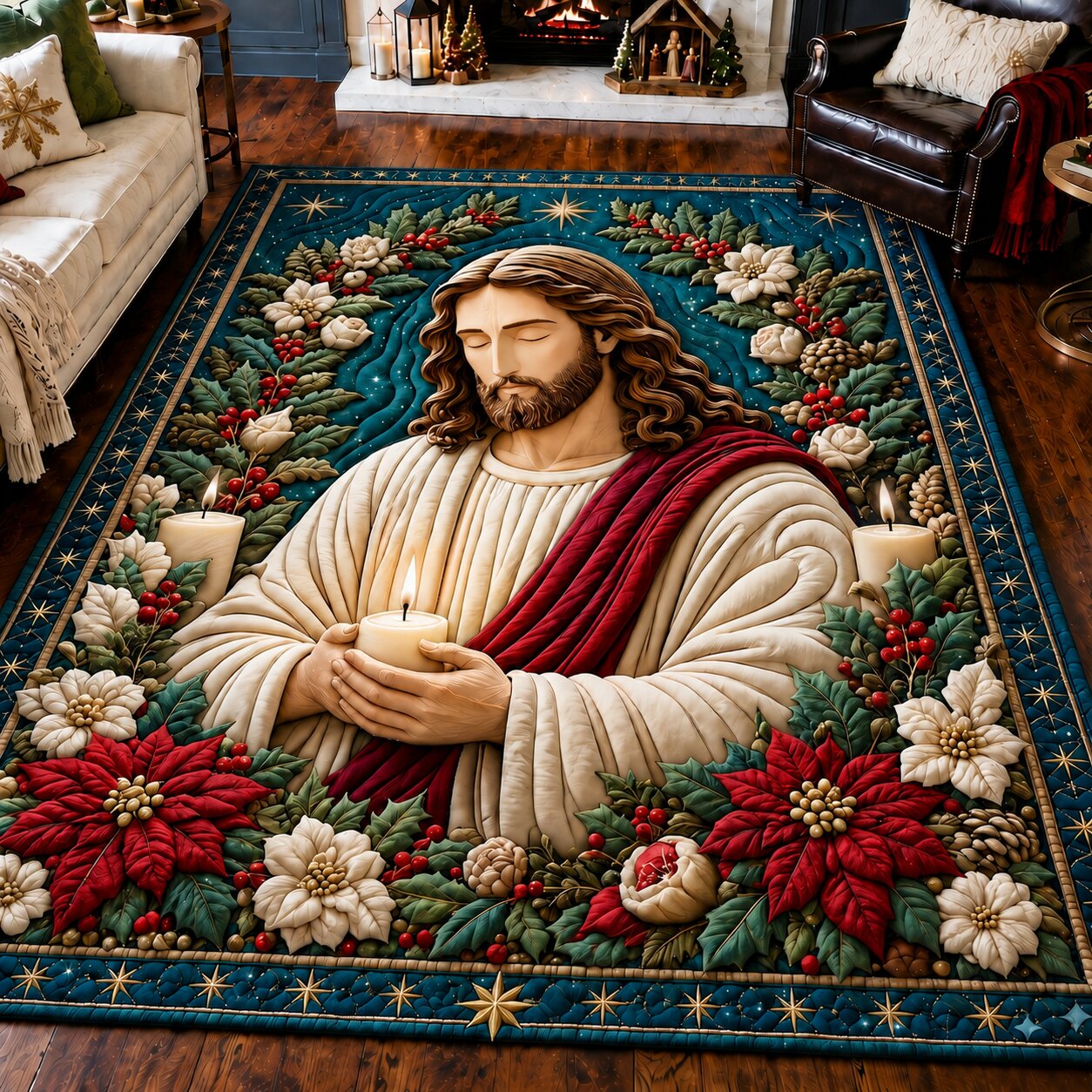 Christian Christmas Joy Area Rug GFTONPT275