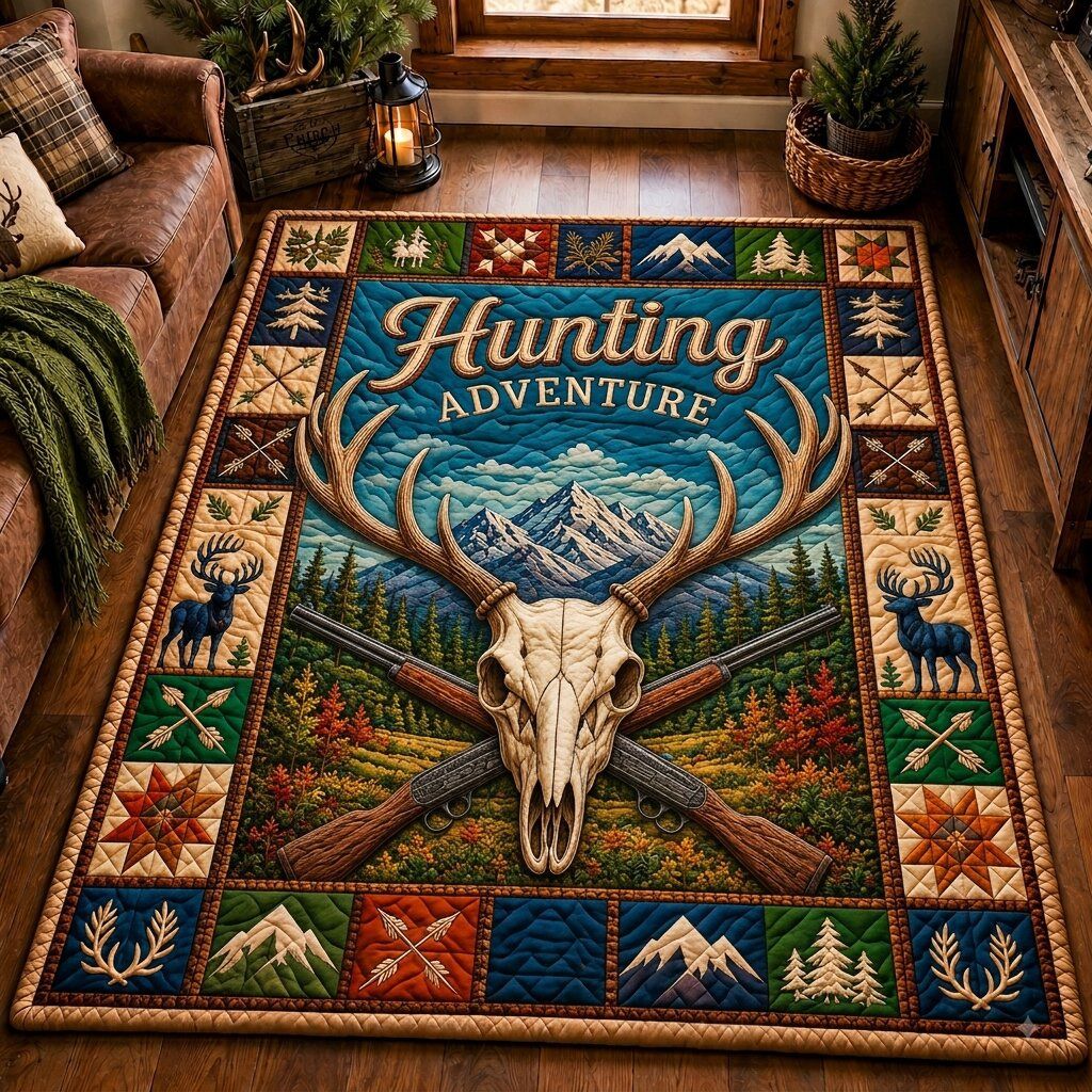 Deer Hunting Trail Area Rug GFTONPT302