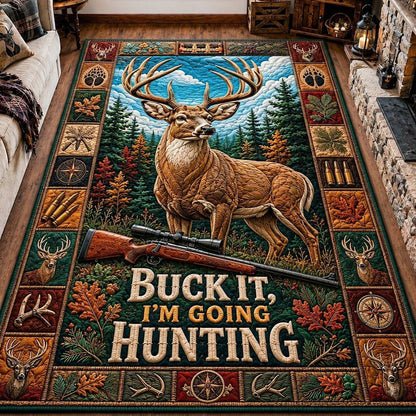 Deer Hunting Woods Area Rug GFTONPT304