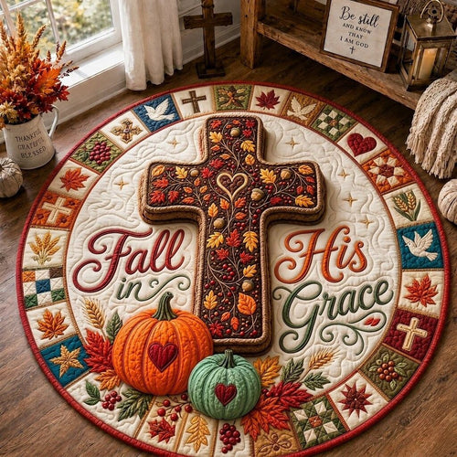 Harvest Faith Quilted Round Mat GFTONPT308