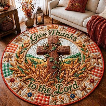 Faithful Harvest Quilted Round Mat GFTONPT310