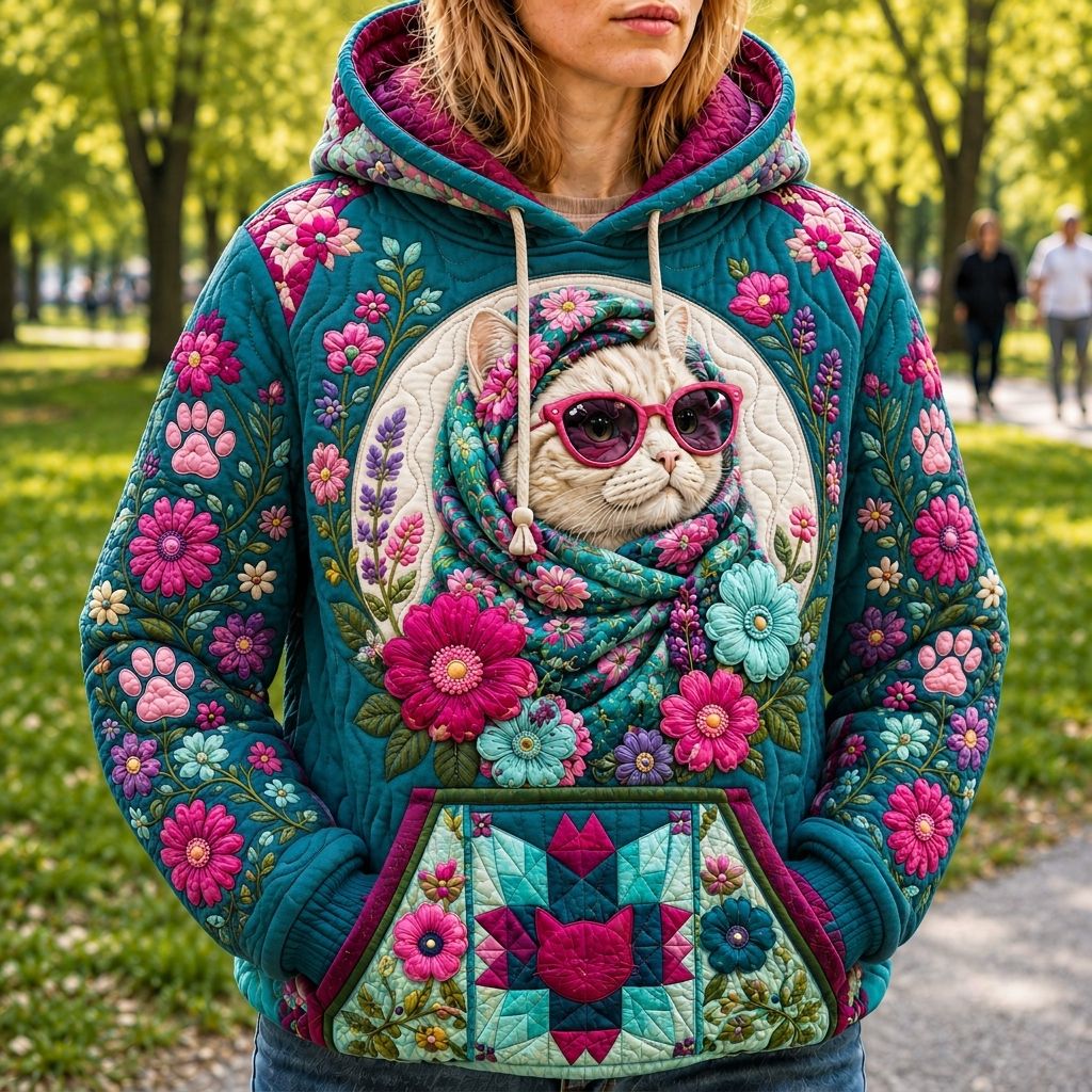 Cat Moonlit Garden Hoodie GFTONPT453