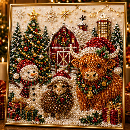 Christmas Farmhouse Decor DIY Diamond Pearl Art Kit GFTONPT488