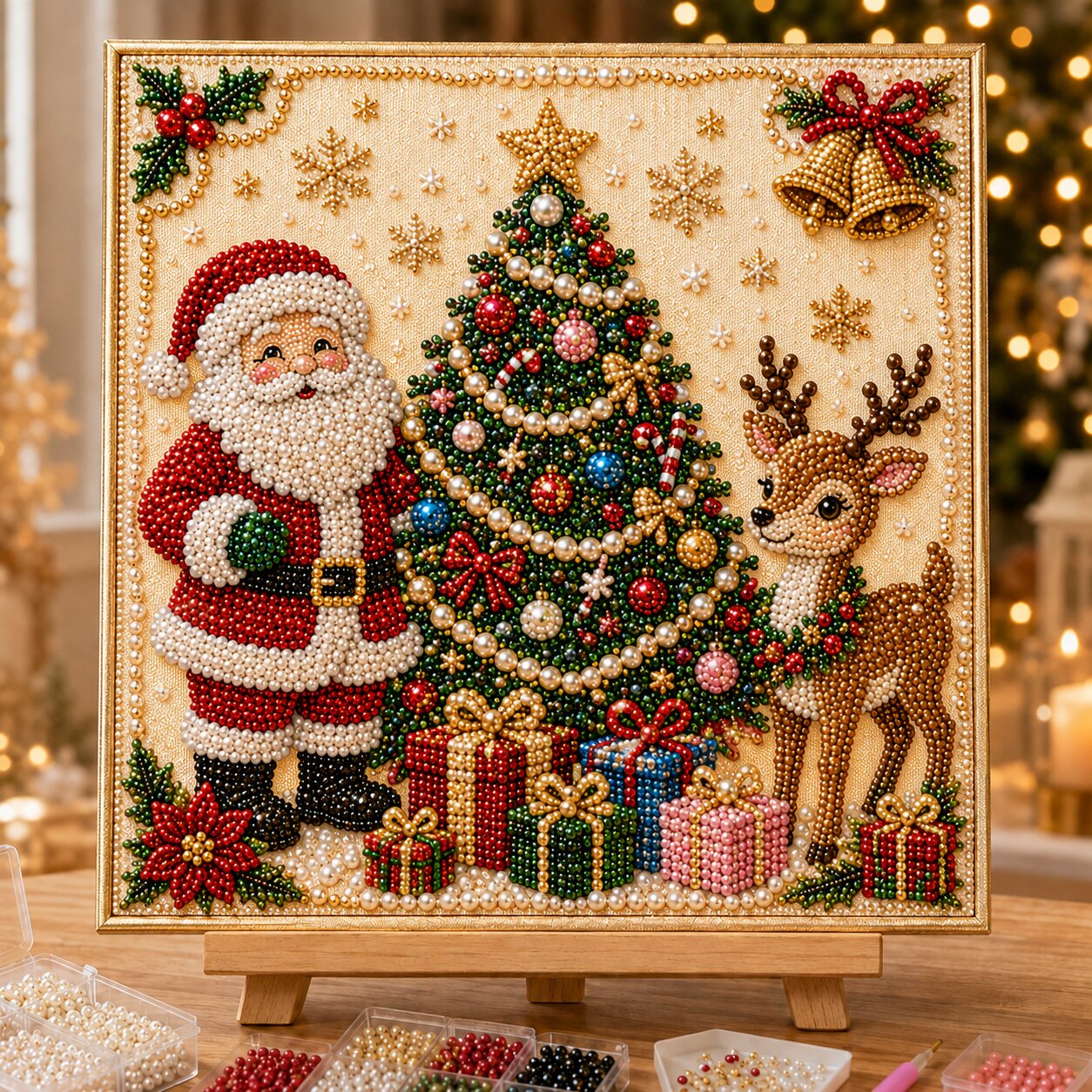 Meet Santa Claus DIY Diamond Pearl Art Kit GFTONPT494