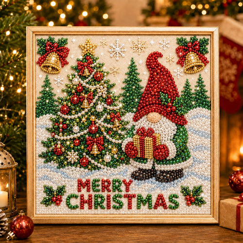 Christmas Gnomes Shop DIY Diamond Pearl Art Kit GFTONPT501