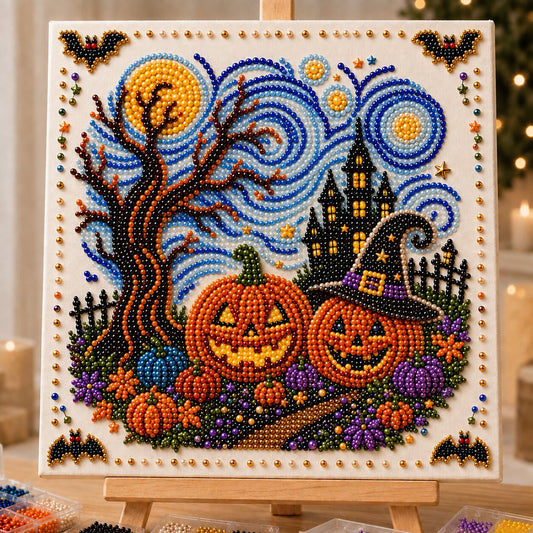 🔥 EARLY HALLOWEEN SALE 49% OFF - Halloween Pumpkin DIY Diamond Pearl Art Kit GFTONPT508