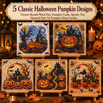 🔥 EARLY HALLOWEEN SALE 49% OFF - Halloween Pumpkin DIY Diamond Pearl Art Kit GFTONPT508