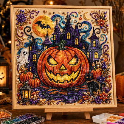 🔥 EARLY HALLOWEEN SALE 49% OFF - Halloween Pumpkin DIY Diamond Pearl Art Kit GFTONPT508