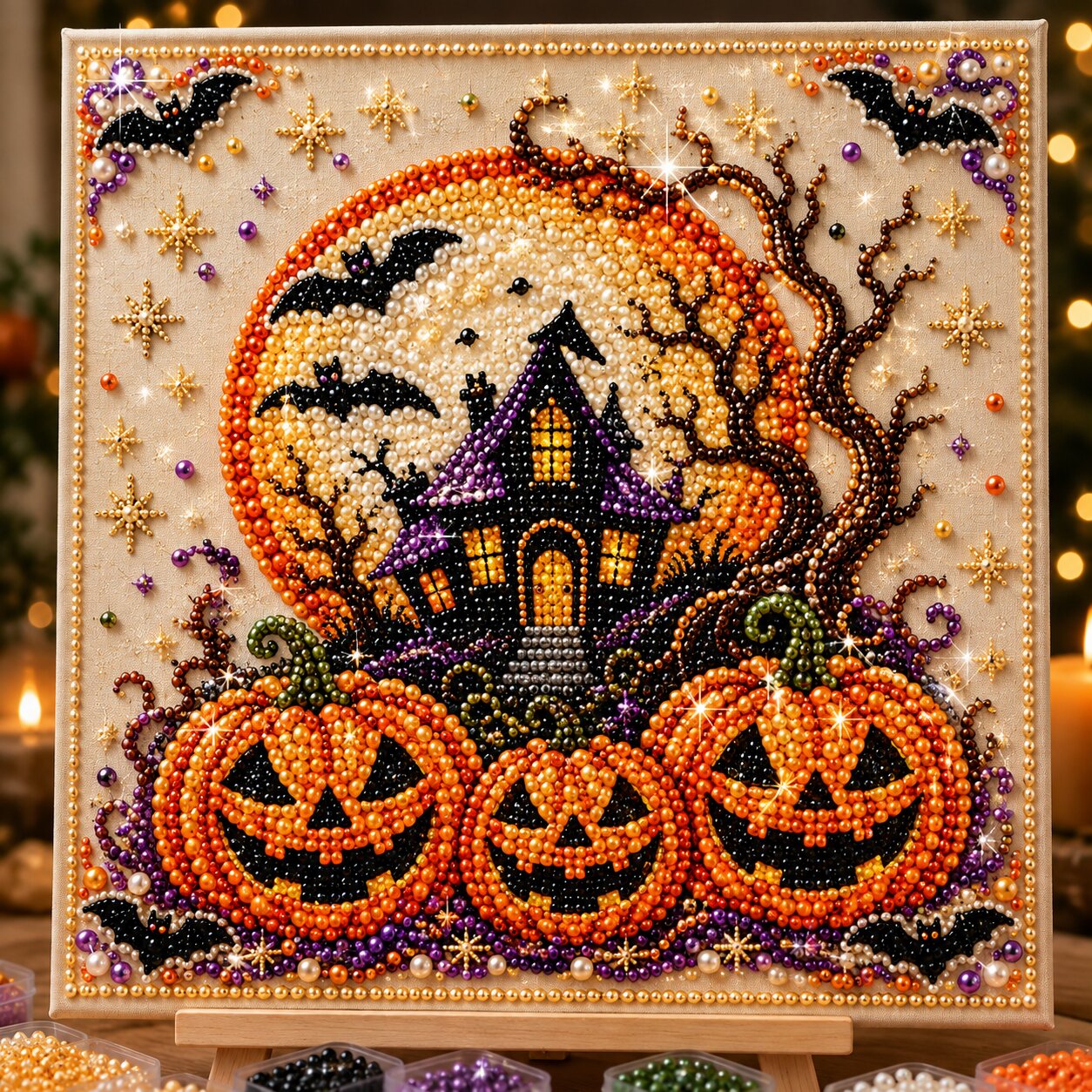 🔥 EARLY HALLOWEEN SALE 49% OFF - Halloween Pumpkin DIY Diamond Pearl Art Kit GFTONPT508