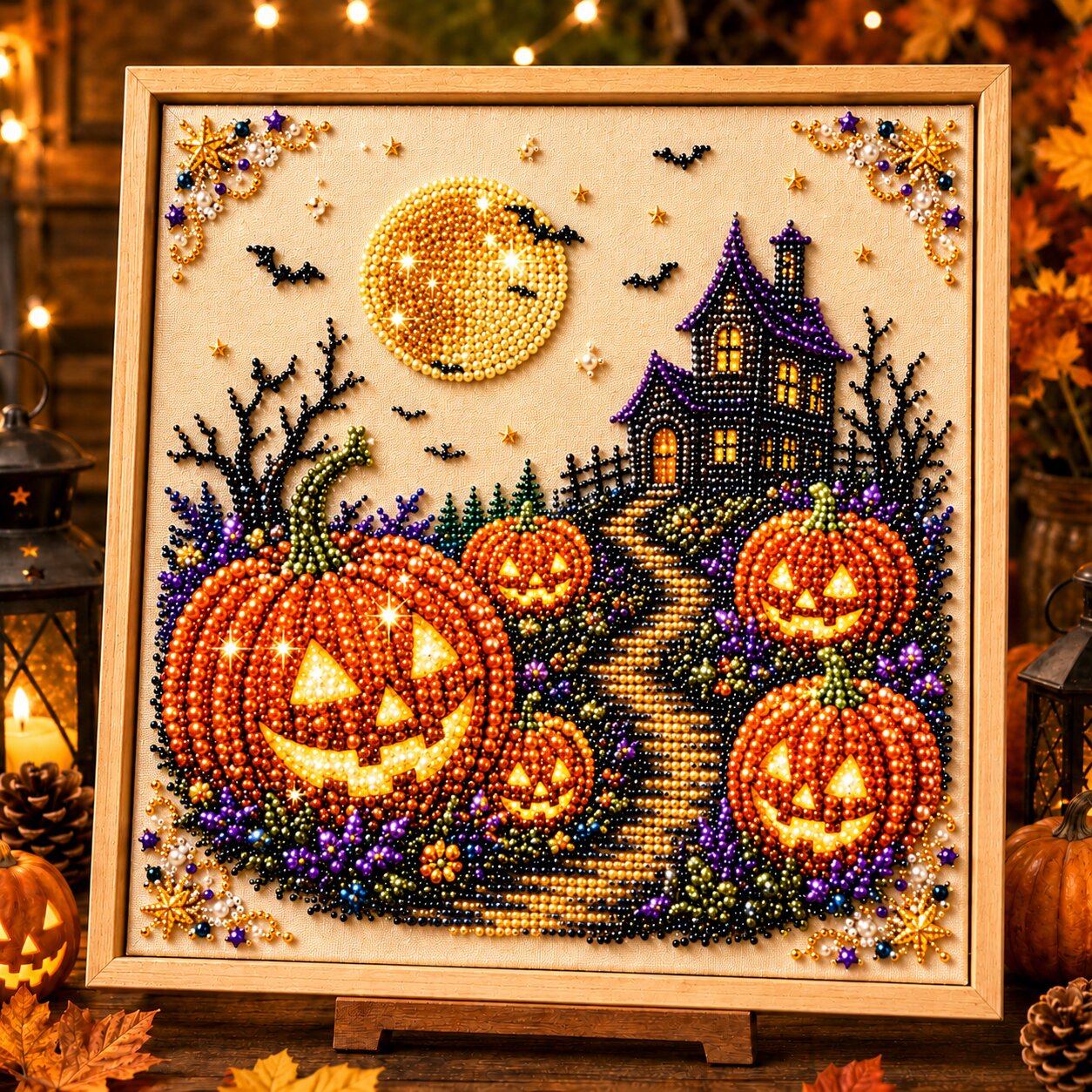 🔥 EARLY HALLOWEEN SALE 49% OFF - Halloween Pumpkin DIY Diamond Pearl Art Kit GFTONPT508