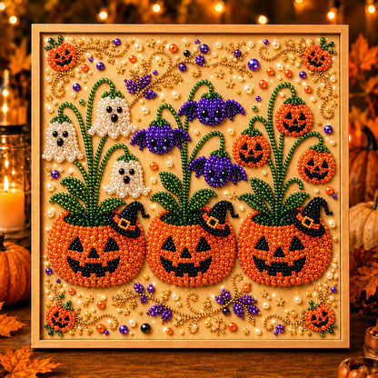 🔥 EARLY HALLOWEEN SALE 49% OFF - Halloween Pumpkin DIY Diamond Pearl Art Kit GFTONPT508