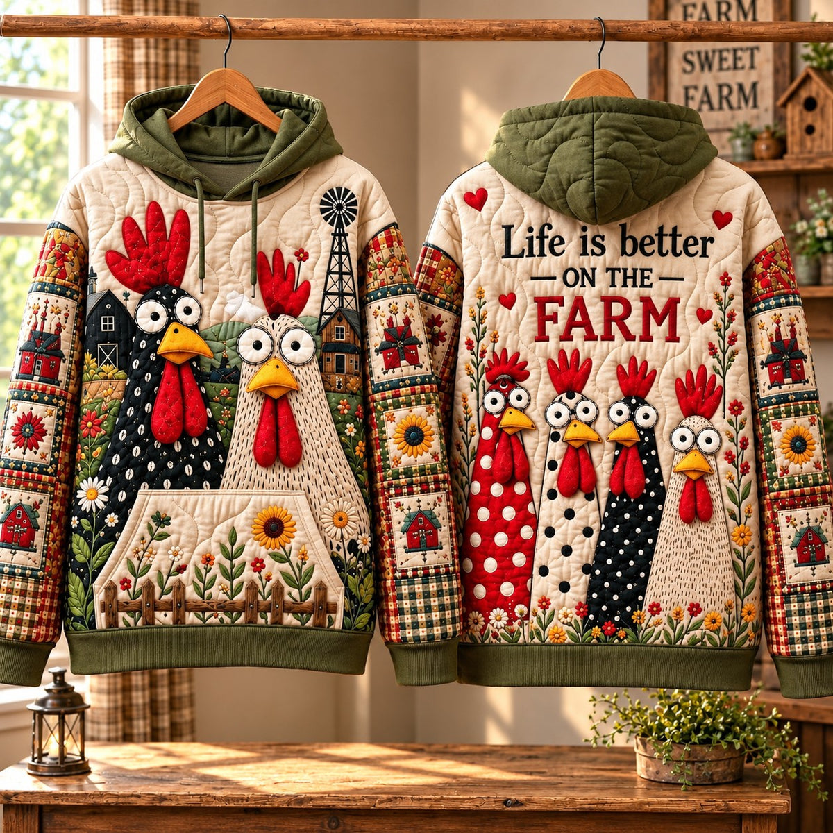 Country Chicken Farm Hoodie GFTONPT592