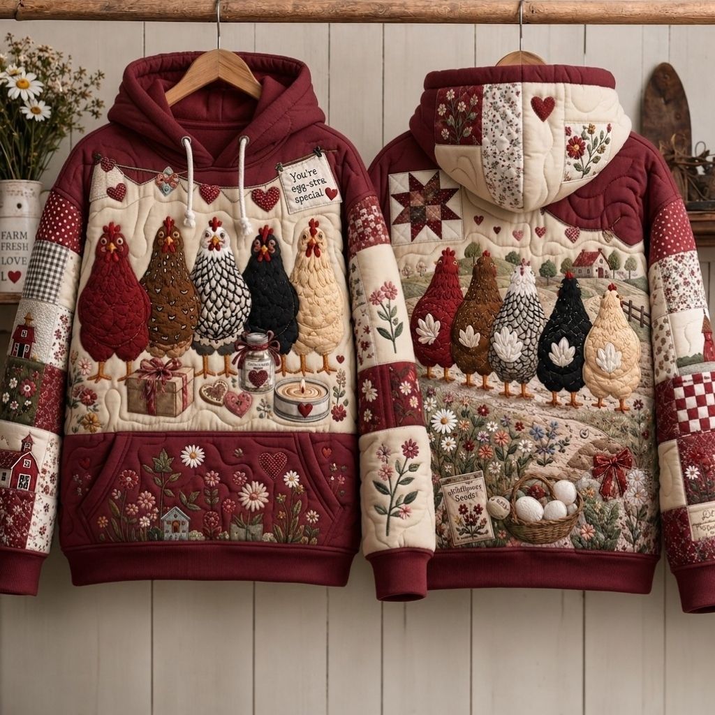 Country Chicken Meadow Hoodie GFTONPT594