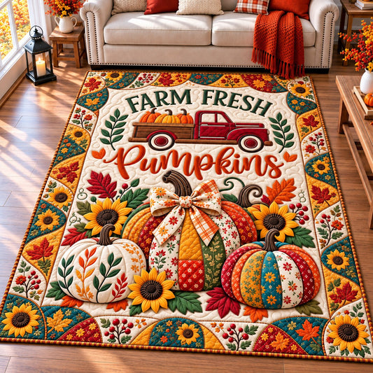 Autumn Pumpkin Wishes Area Rug GFTONPT844