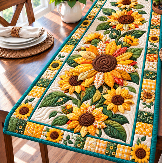 Sunflower Garden Dreams Quilted Table Runner GFTONPT847
