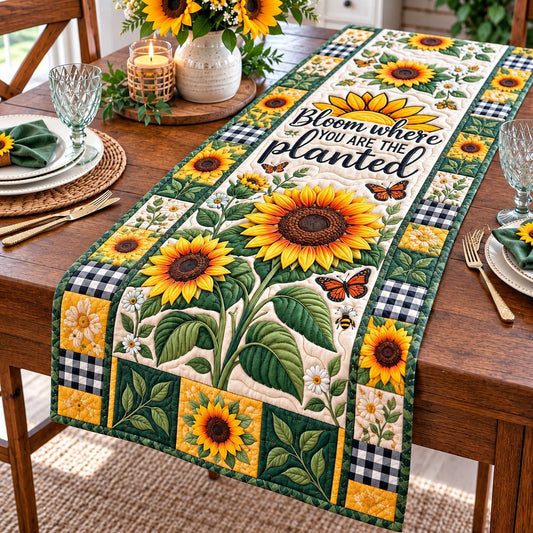 Sunflower Summer Bliss Quilted Table Runner GFTONPT848