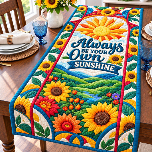Sunflower Golden Wishes Quilted Table Runner GFTONPT849