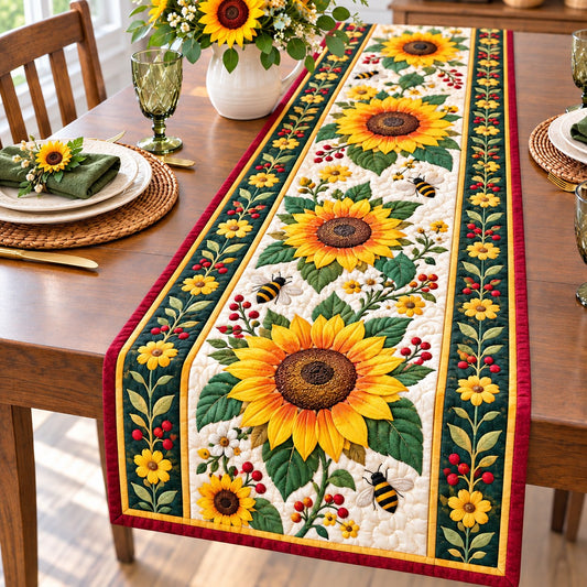 Sunflower Garden Joy Quilted Table Runner GFTONPT852