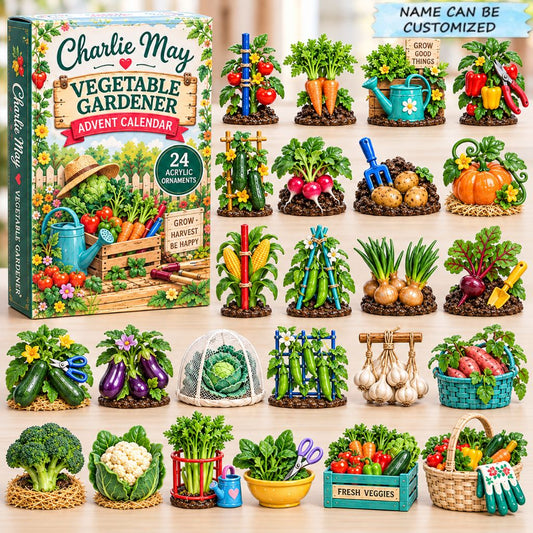 Custom Name Vegetable Gardener Advent Calendar 2026 QTCUZ  GFTONPT927