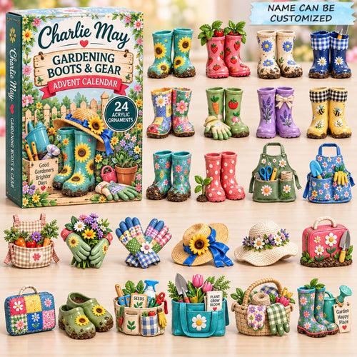 Custom Name Garden Boots and Gear Advent Calendar 2026 GFTONPT929