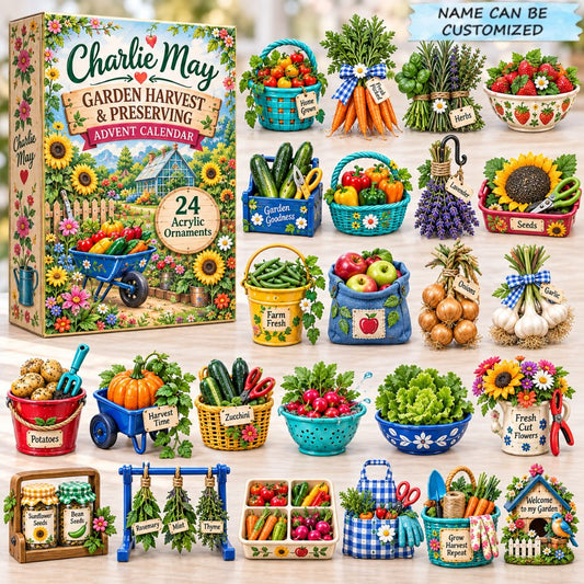 Custom Name Garden Harvest Advent Calendar 2026 QTCUZ GFTONPT930