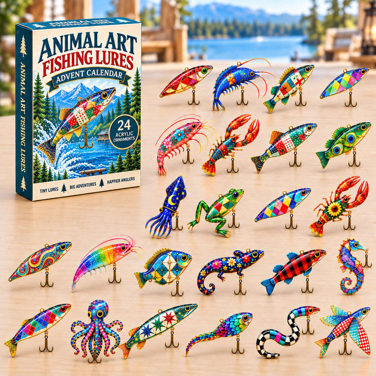 Animal Art Fishing Lures Advent Calendar 2026 GFTONPT953