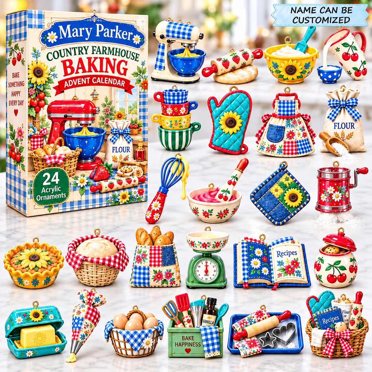 Custom Name Country Farmhouse Baking Advent Calendar 2026 QTCUZ GFTONPT968