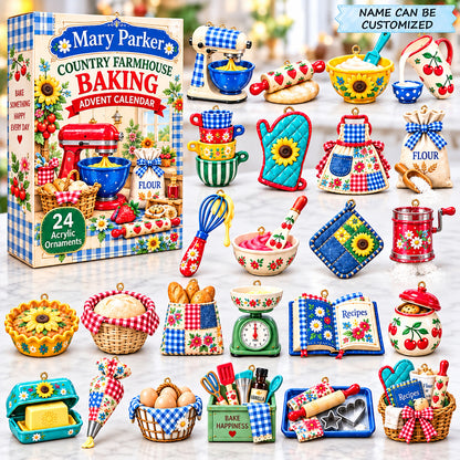 Custom Name Country Farmhouse Baking Advent Calendar 2026 QTCUZ GFTONPT968