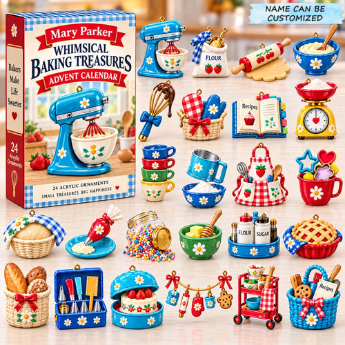 Custom Name Whismsical Baking Treasures Advent Calendar 2026 QTCUZ GFTONPT969