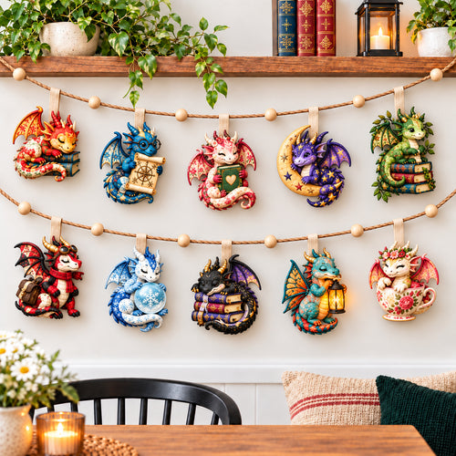 Dragon Book Kingdom Custom Shape Quilted Garland GFTONPT978
