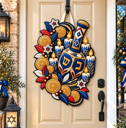 Candle Light Treasure Custom Shape Quilted Door Hanger GFTONPT995