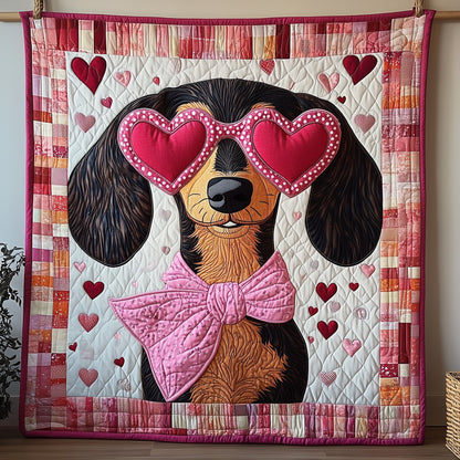 Valentine Dachshund Quilted Blanket GFTONT003