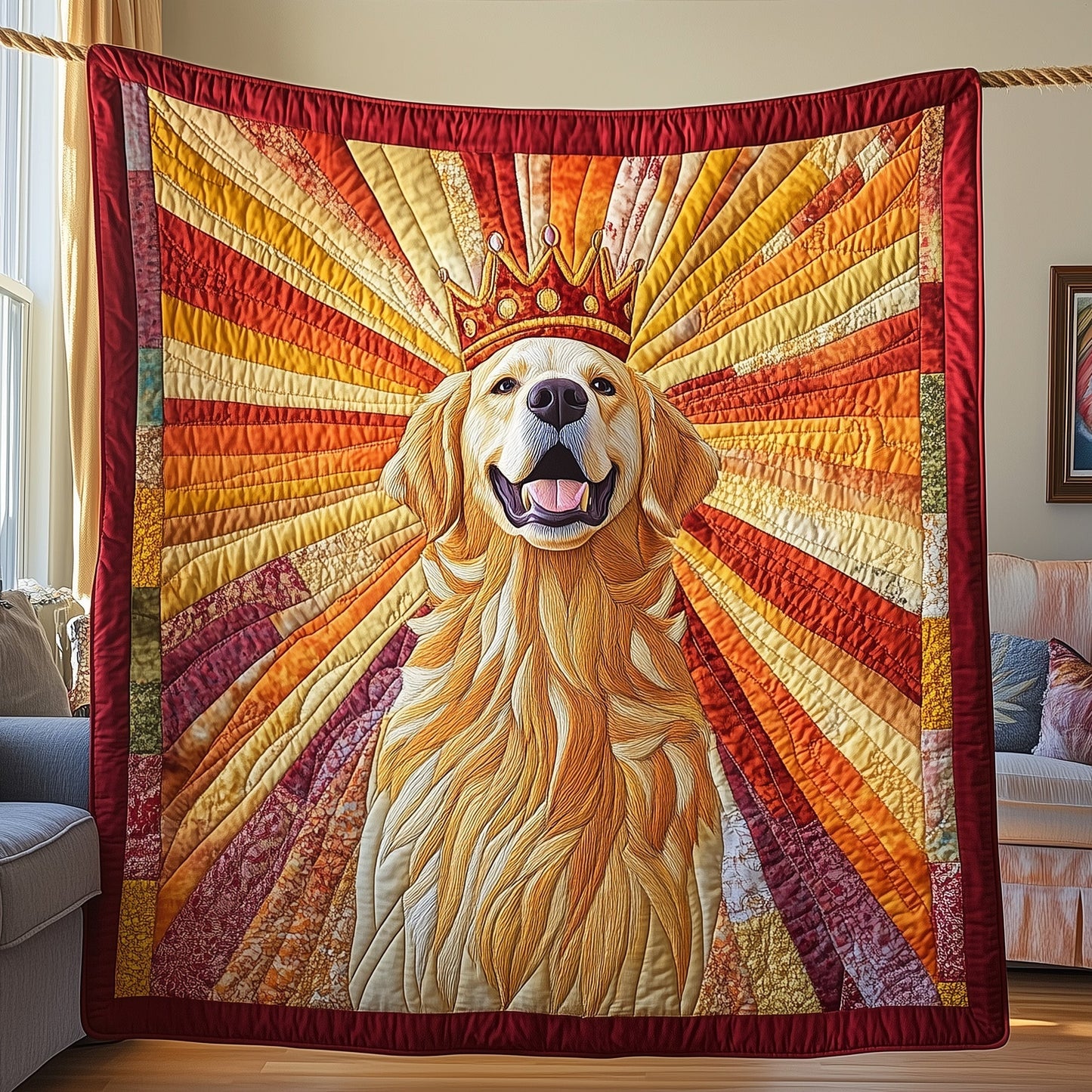 Golden Retriever Quilted Blanket GFTONT005