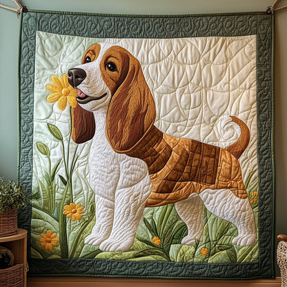 Basset Hound Quilted Blanket GFTONT007