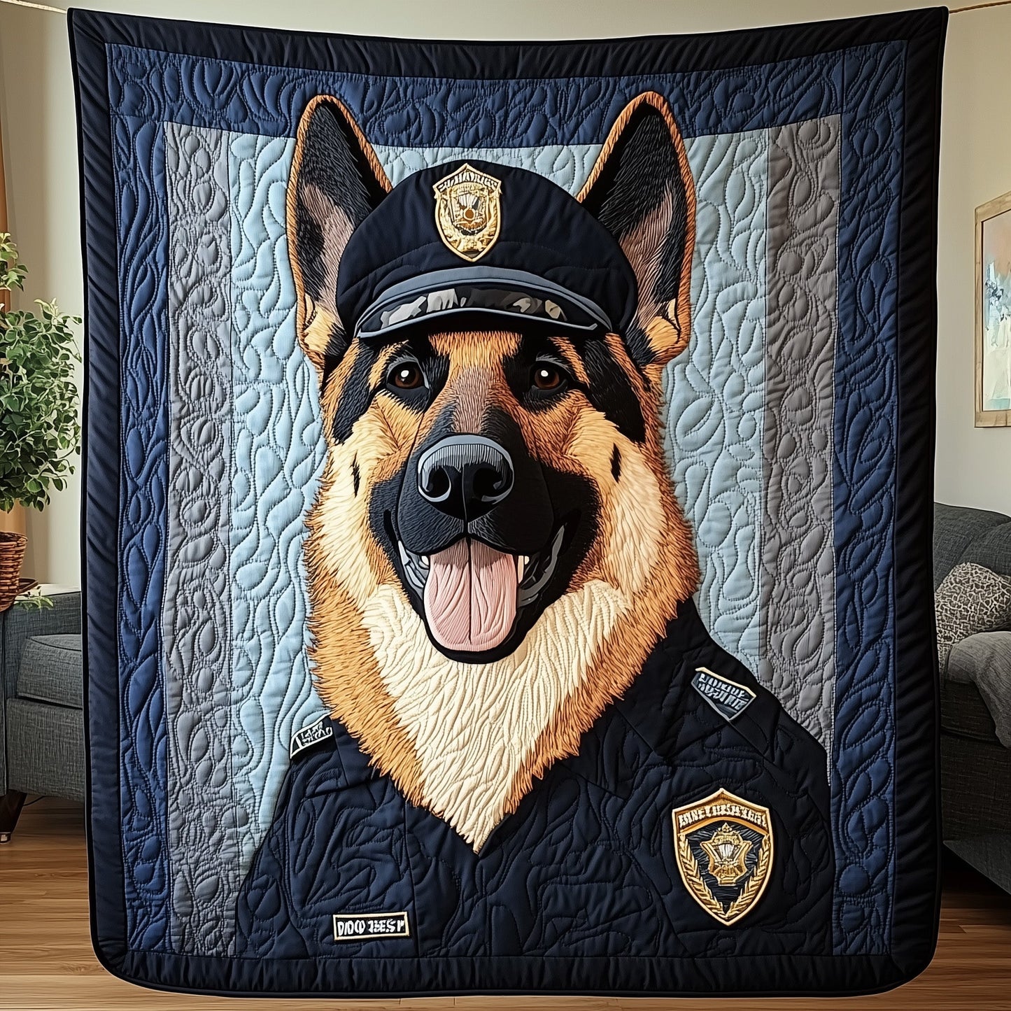 German Shepherd Quilted Blanket GFTONT010