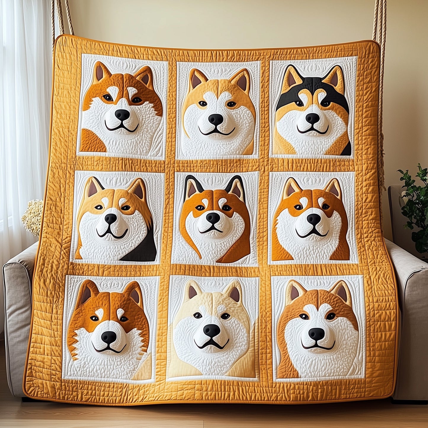 Shiba Quilted Blanket GFTONT052