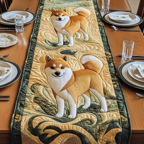 Shiba Quilted Table Runner GFTONT065