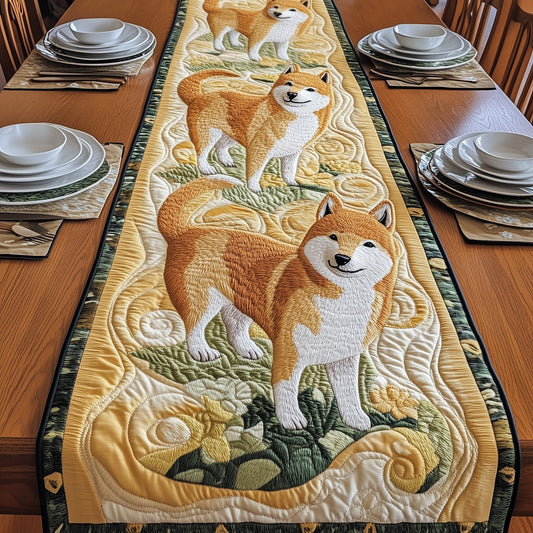 Shiba Quilted Table Runner GFTONT066