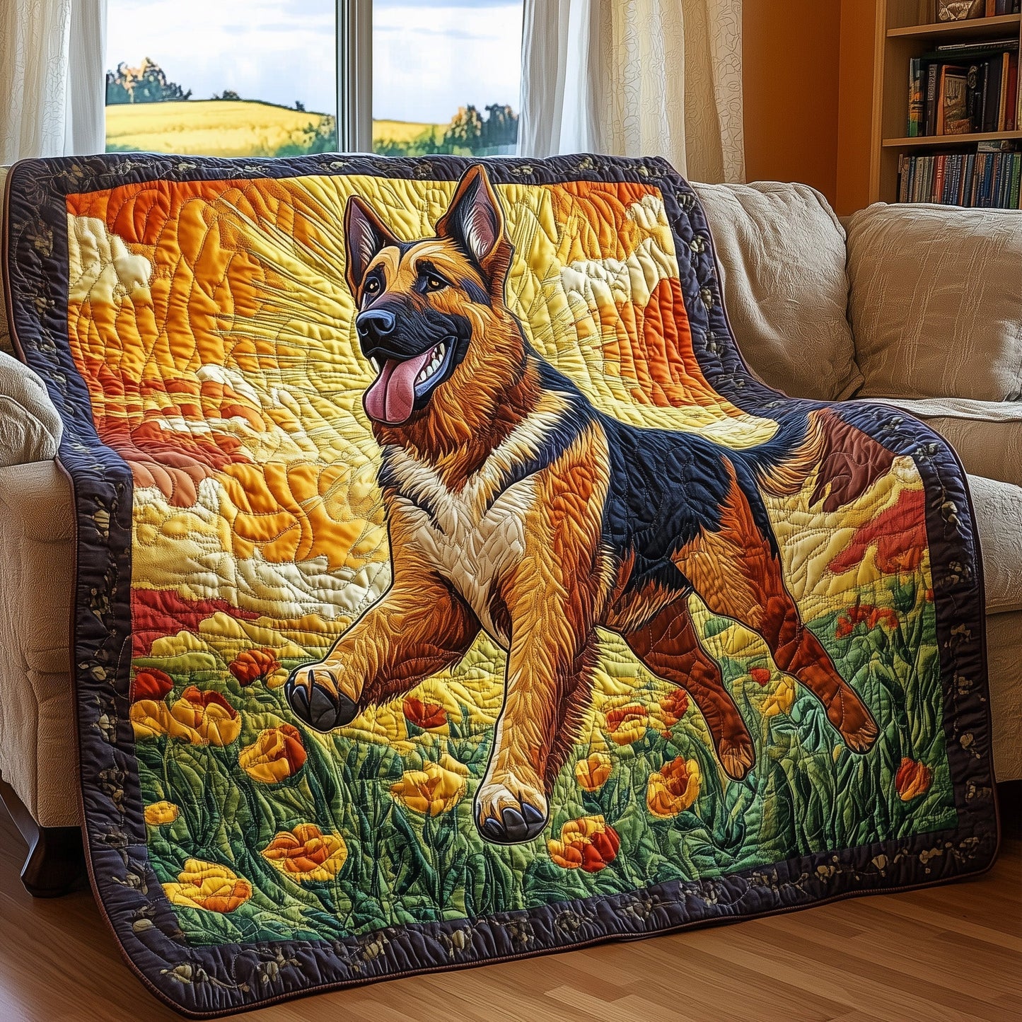 German Shepherd Quilted Blanket GFTONT077