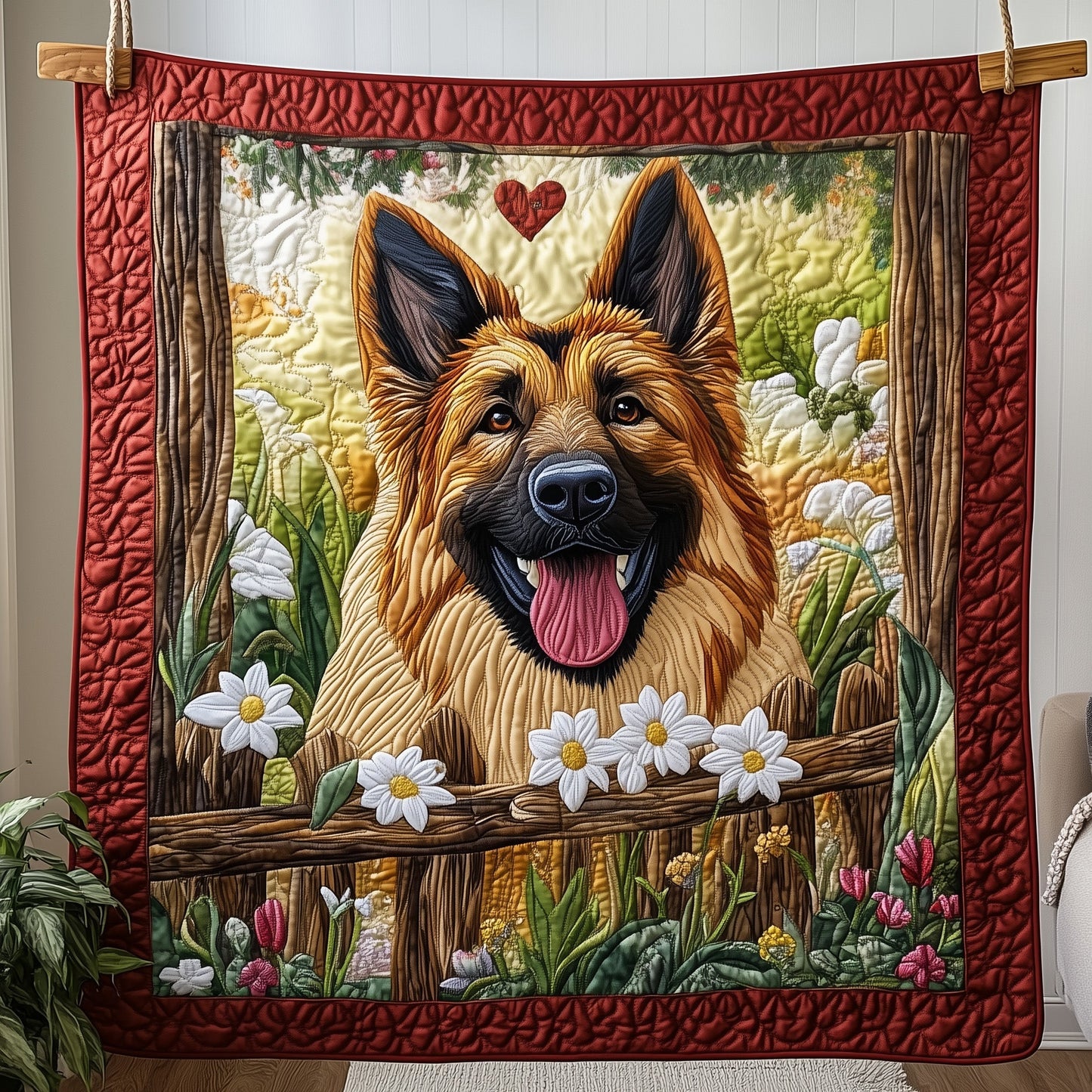 German Shepherd Quilted Blanket GFTONT083