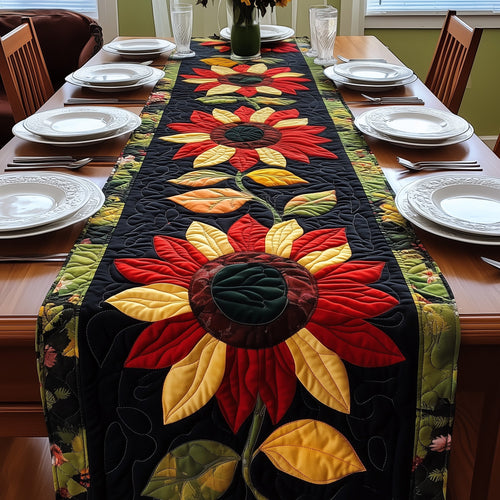 Juneteenth Sunflower Quilted Table Runner GFTONT093