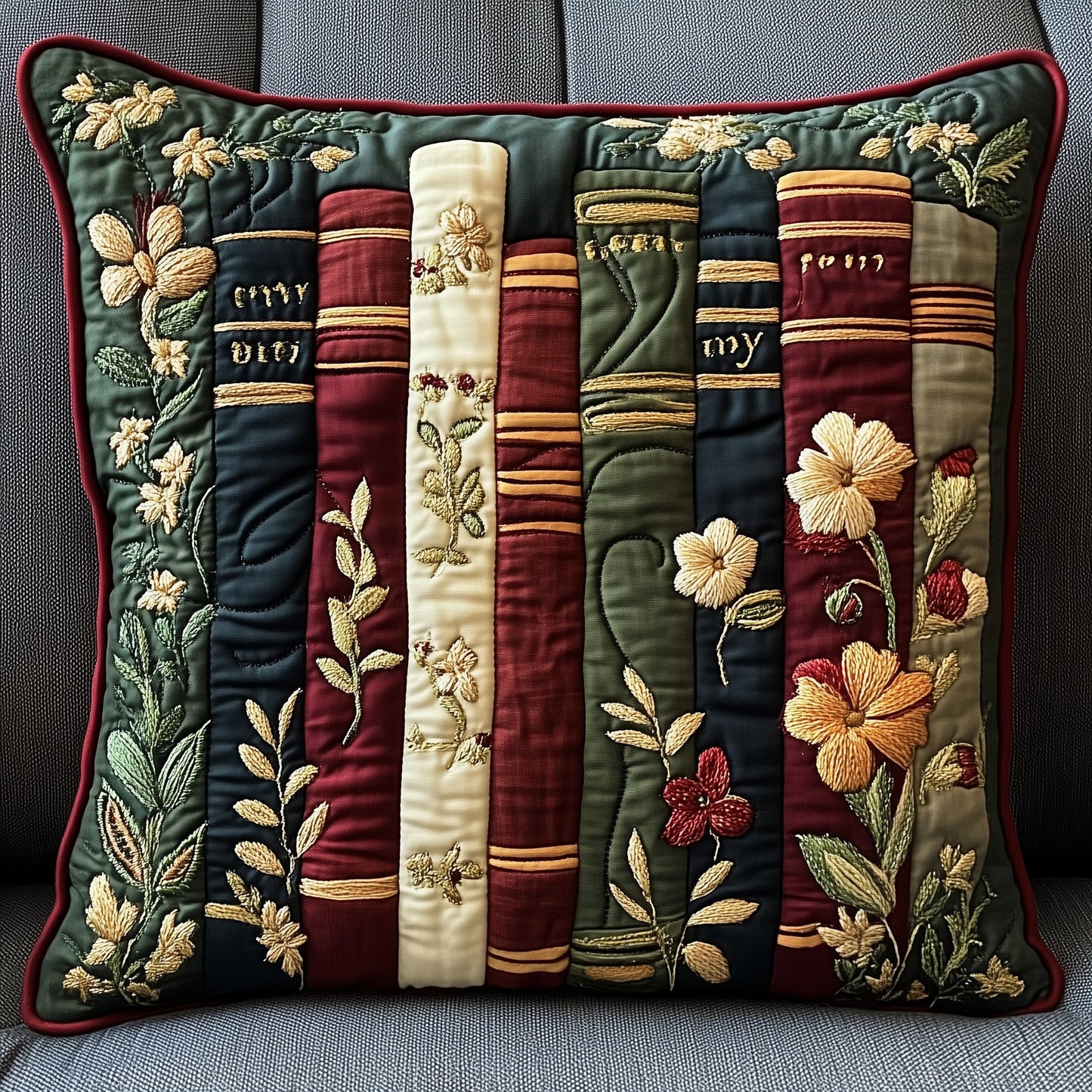 Book Charm Quilted Pillow Case GFTONT1005